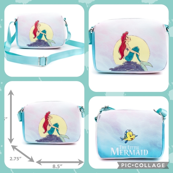 DISNEY The Little Mermaid Crossbody Bag & Wallet - Picture 2 of 8